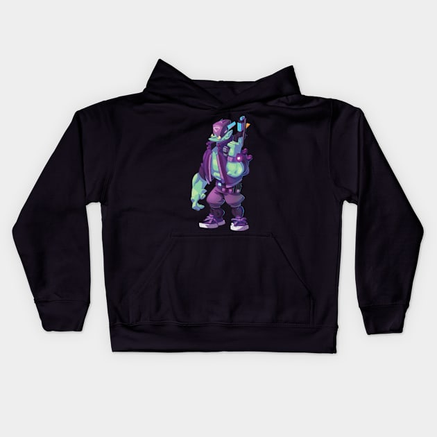 Orc Cyberpunk Kids Hoodie by Mikartz